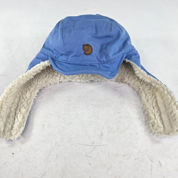 Fjallraven G-1000 Singi Field Earflap Hats Size M Blue Sherpa Winter Beanie - Picture 7 of 12